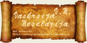 Vaskrsija Meseldžija vizit kartica